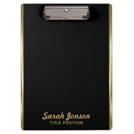 Carpeta De Pinza Bandas horizontales de oro simples