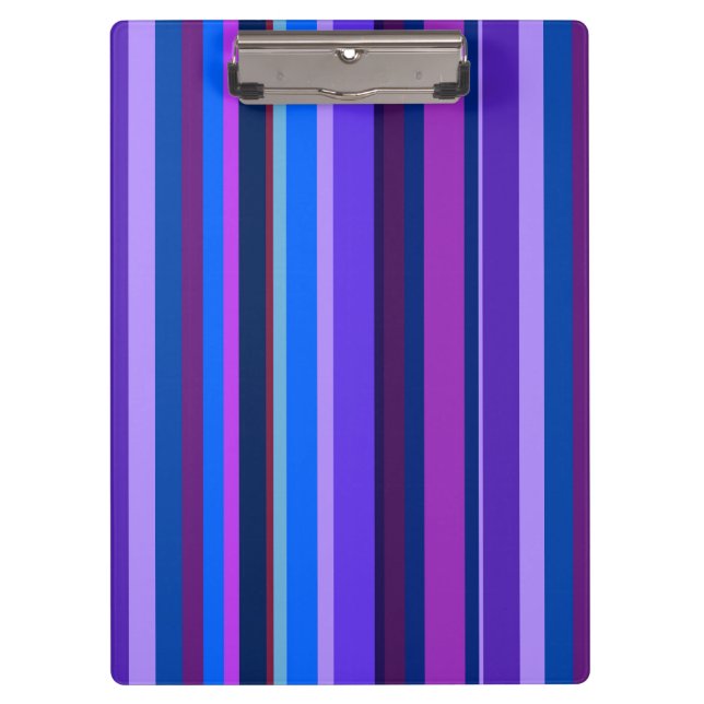 Carpeta De Pinza Bandas verticales azul y violeta (Anverso)