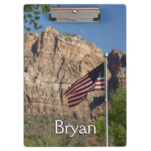 Carpeta De Pinza Bandera Americana en el Parque Nacional Zion I