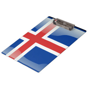 Carpeta De Pinza Bandera brillante islandesa