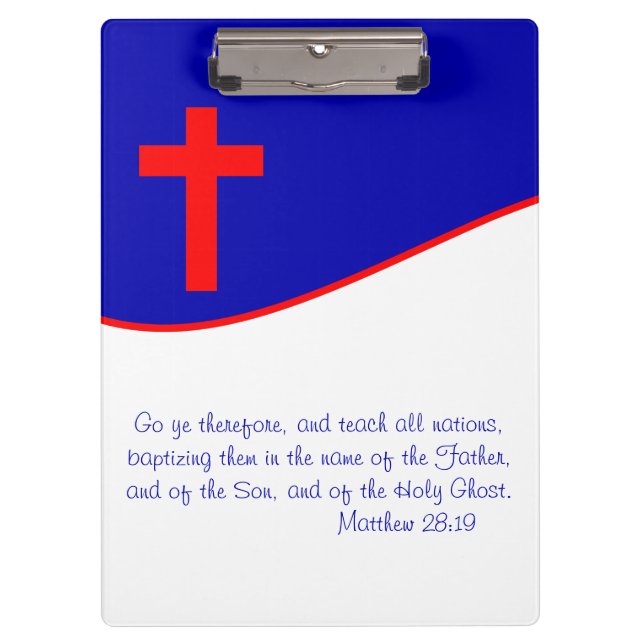 Carpeta De Pinza Bandera cristiana inspirada (Anverso)