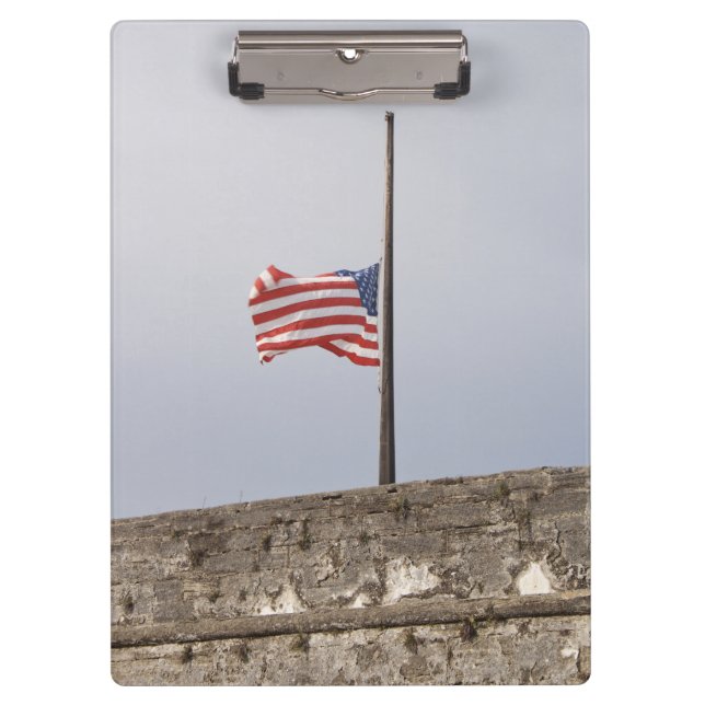 Carpeta De Pinza Bandera de Estados Unidos a media asta (Anverso)