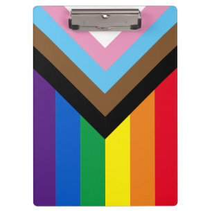 Carpeta De Pinza Bandera de la diversidad gay inclusiva arco iris L