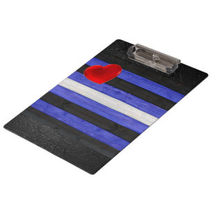 Carpeta De Pinza bandera de orgullo de cuero de SlipperyJoe's negro