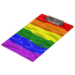 Carpeta De Pinza Bandera de orgullo de SlipperyJoe's brillo líquido