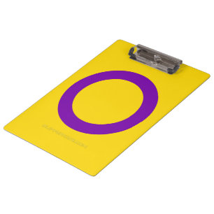 Carpeta De Pinza Bandera de orgullo intersexual de SlipperyJoe's fo