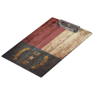 Carpeta De Pinza Bandera del estado de Carolina del Norte en grano