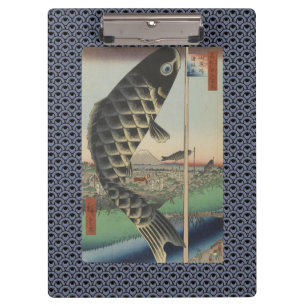 Carpeta De Pinza Bandera del Festival de Peces Koi Japoneses Hirosh