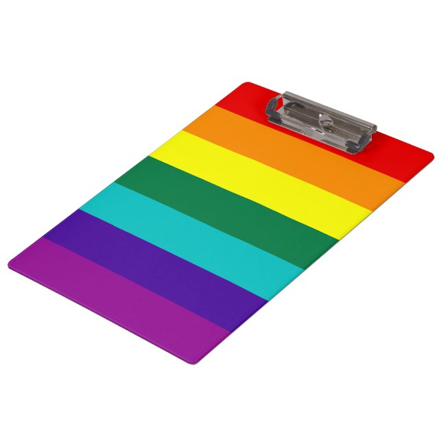 Carpeta De Pinza Bandera del Orgullo Arcoiris de 7 bandas (Angular)