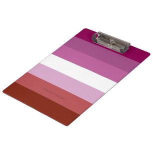 Carpeta De Pinza bandera del orgullo lésbico femenino de SlipperyJo