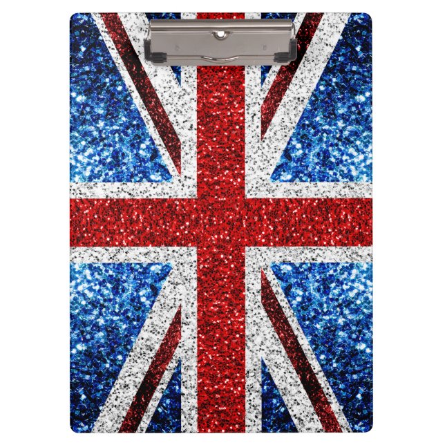 Carpeta De Pinza Bandera del Reino Unido azul rojo brillante purpur (Anverso)