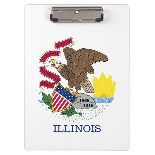 Carpeta De Pinza Bandera Estatal de Illinois (Anverso)