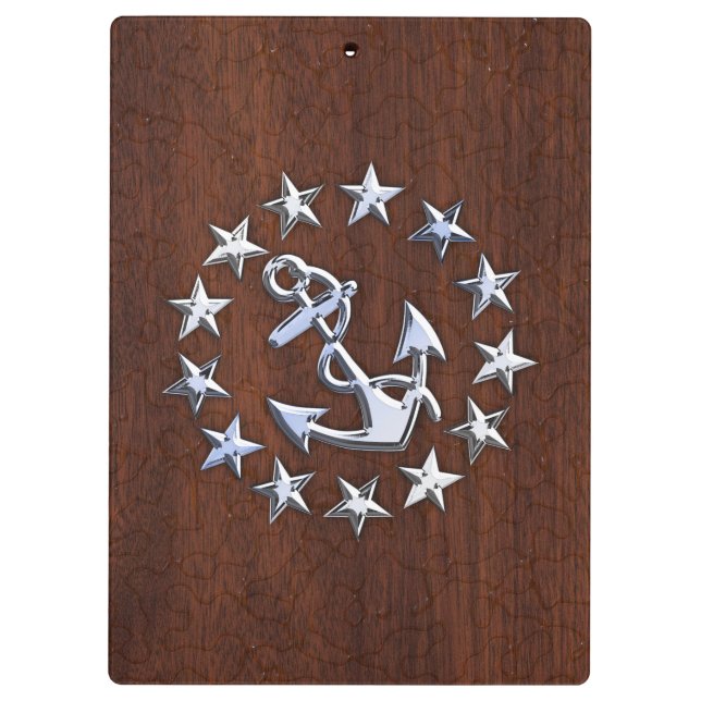Carpeta De Pinza Bandera náutica estadounidense Wet Mahogany (Reverso)