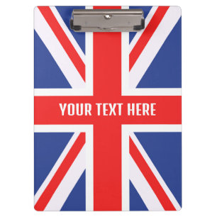 Carpeta De Pinza Bandera personalizada del Reino Unido