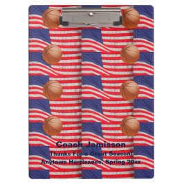 Carpeta De Pinza Banderas multiamericanas, entrenador de baloncesto