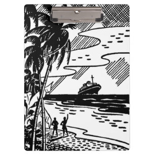 Carpeta De Pinza Barco de crucero retro