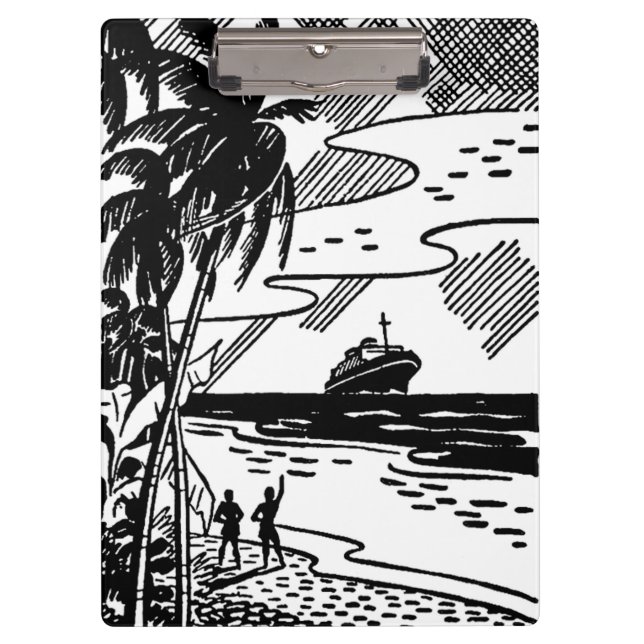 Carpeta De Pinza Barco de crucero retro (Anverso)