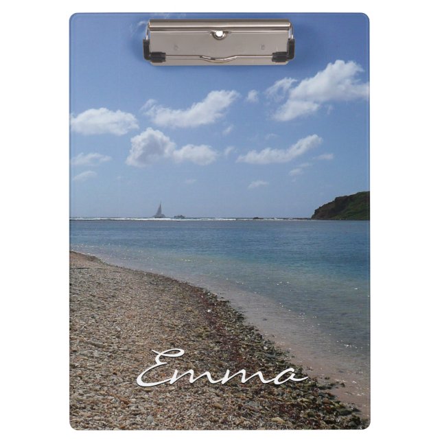 Carpeta De Pinza Barco de vela a la distancia en Santo Tomás (Anverso)