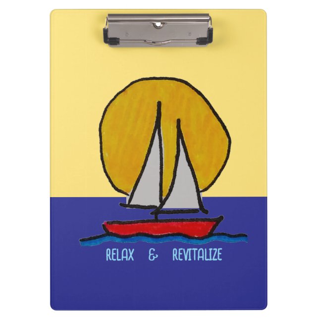 Carpeta De Pinza Barco de vela al sol (Anverso)