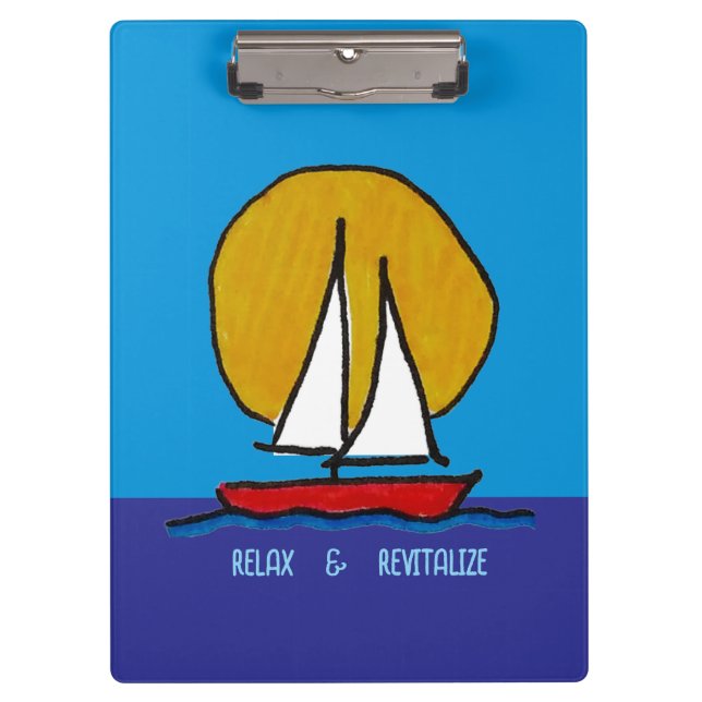 Carpeta De Pinza Barco de vela al sol (Anverso)