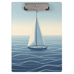 Carpeta De Pinza Barco de vela en alta mar
