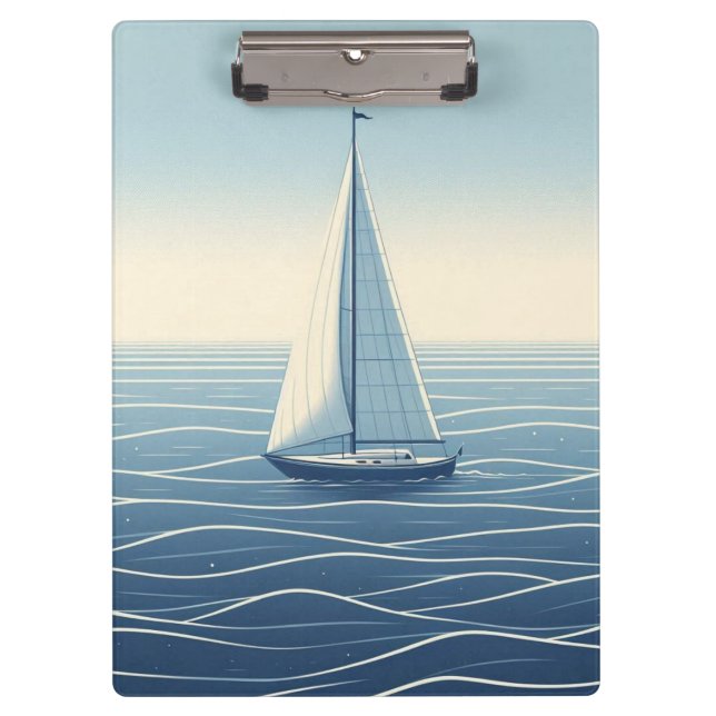 Carpeta De Pinza Barco de vela en alta mar (Anverso)