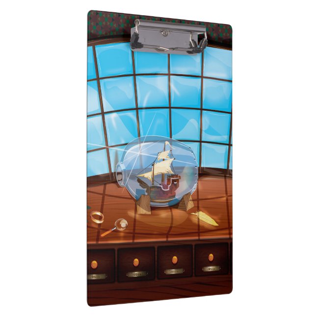Carpeta De Pinza Barco en una Botella en el mar (Derecha)
