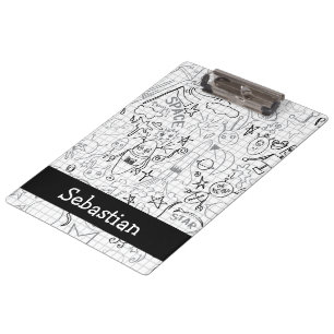 Carpeta De Pinza Barco Robot Personalizado Y Luna Alien