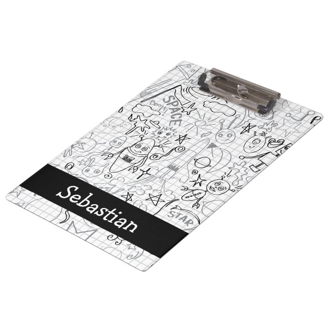 Carpeta De Pinza Barco Robot Personalizado Y Luna Alien (Angular)