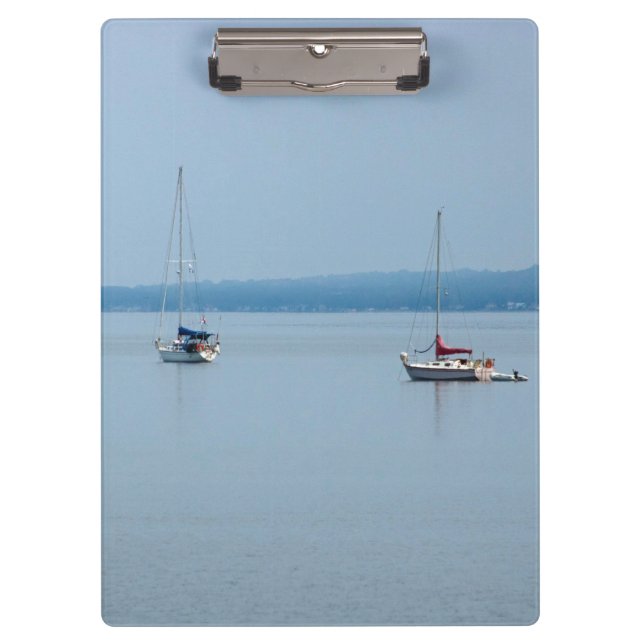 Carpeta De Pinza Barcos de vela en el río (Anverso)