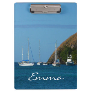Carpeta De Pinza Barcos de vela en la Bahía Blanco y Azul Náutico