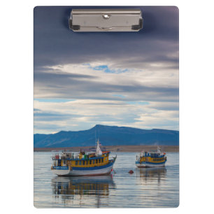 Carpeta De Pinza Barcos turísticos en la bahía de Seno Última Esper