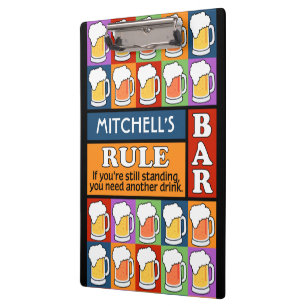 Carpeta De Pinza Barra de CERVEZA Pop Art CUSTOM NOMBRE portapapele