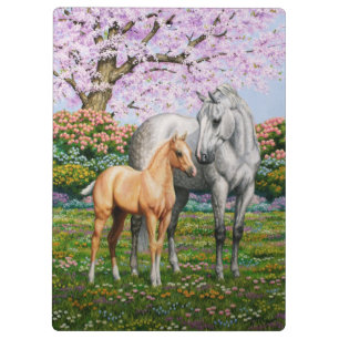 Carpeta De Pinza Barrio Gris de manzana Mare Palomino Foal