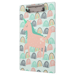 Carpeta De Pinza Barrios de lluvia y Unicornios
