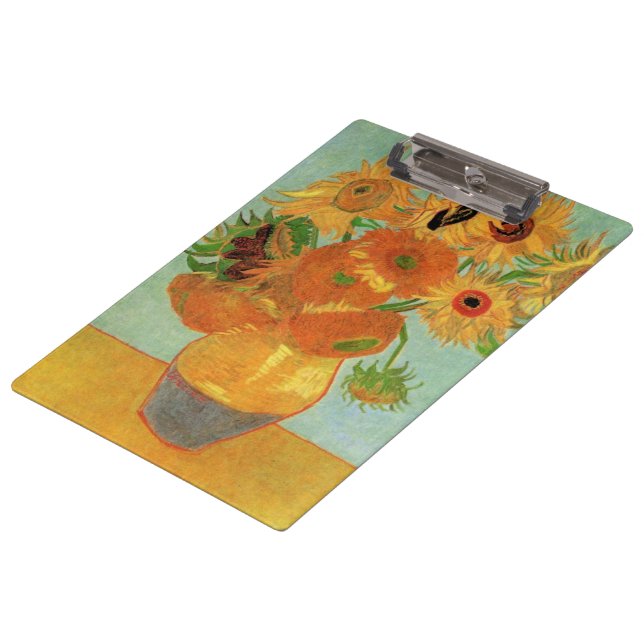 Carpeta De Pinza Base con doce girasoles de Vincent van Gogh (Angular)