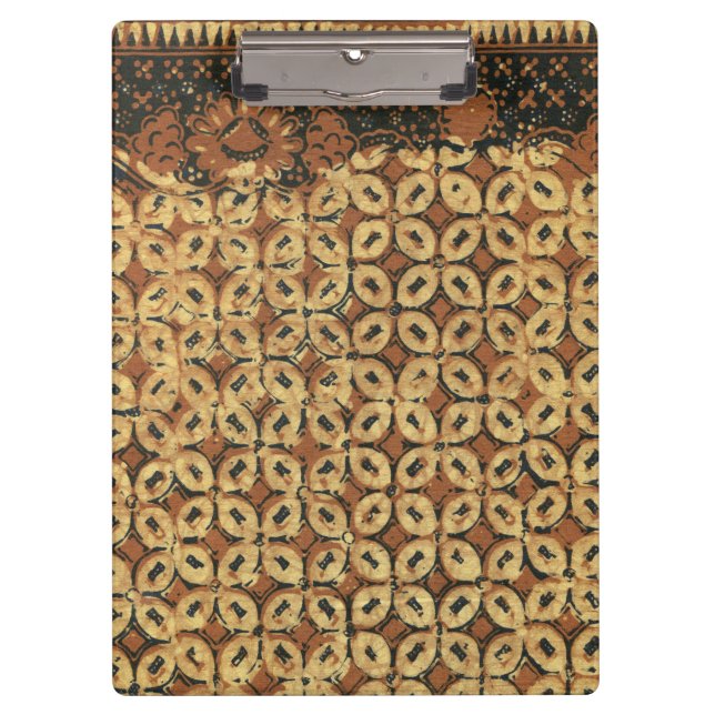 Carpeta De Pinza Batik Earthy Coffee Bean Elegante Rustic Rugged (Anverso)