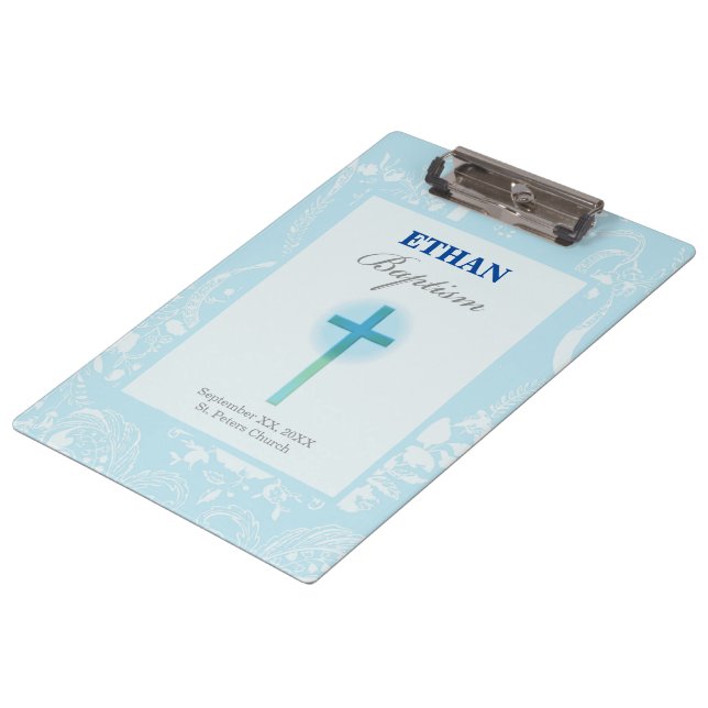 Carpeta De Pinza Bautismo de Blue Lace Boy (Angular)