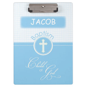Carpeta De Pinza Bautizo del nieto, nombre personalizado, hijo de D