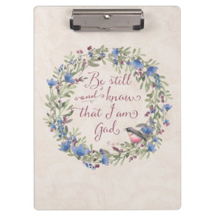 Carpeta De Pinza Be Still and Know - Salm 46:10