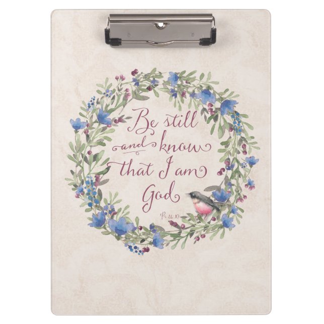 Carpeta De Pinza Be Still and Know - Salm 46:10 (Anverso)