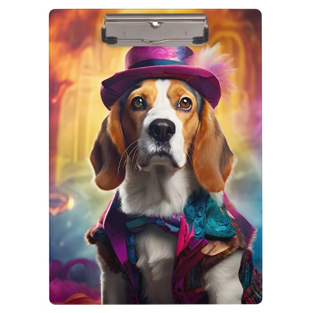 Carpeta De Pinza Beagle en traje vibrante (Anverso)