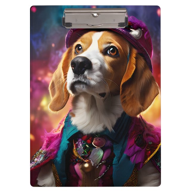 Carpeta De Pinza Beagle en un Gorra rosado (Anverso)