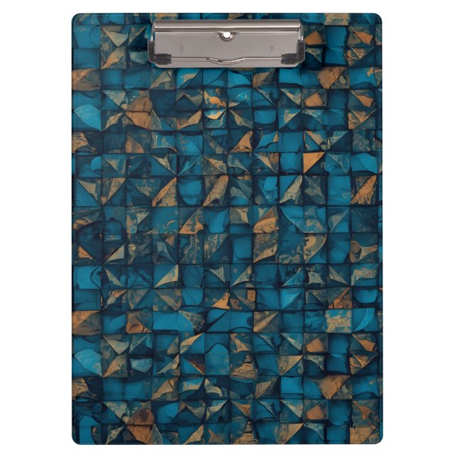 Carpeta De Pinza Beautiful Patchwork "Look" in Dark Teal (Anverso)