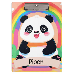 Carpeta De Pinza Bebé lindo Panda Rainbow