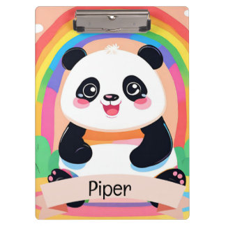 Carpeta De Pinza Bebé lindo Panda Rainbow