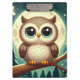 Carpeta De Pinza Bebé lindo por la noche con luna