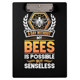 Carpeta De Pinza Beekeeper Gift  Un Día Sin Mis Abejas No Tiene Sen