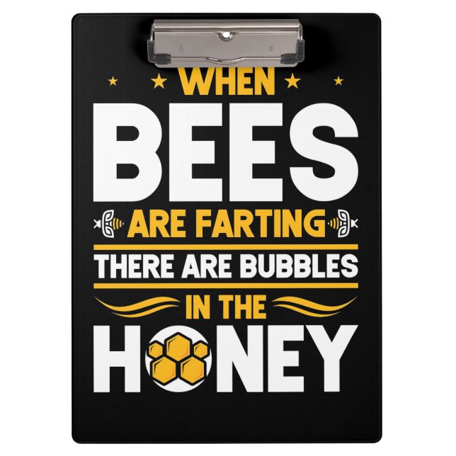 Carpeta De Pinza Beekeeper Gift | When Bees Are Farting (Anverso)