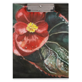 Carpeta De Pinza Begonia oscura en acuarela
